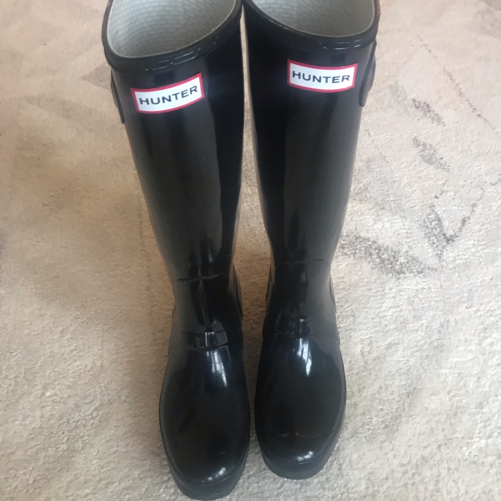 Hunter Adjustable Back GlossWaterproof Rain Boot